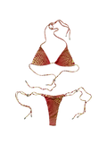 Oophaga Pumilio Nylon Triangle Thong Bikini Set